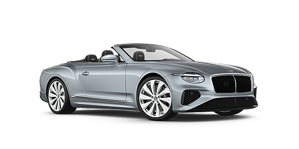 Bentley Jeddah New Bentley Continental GTC convertible front three quarters in Silverlake paint